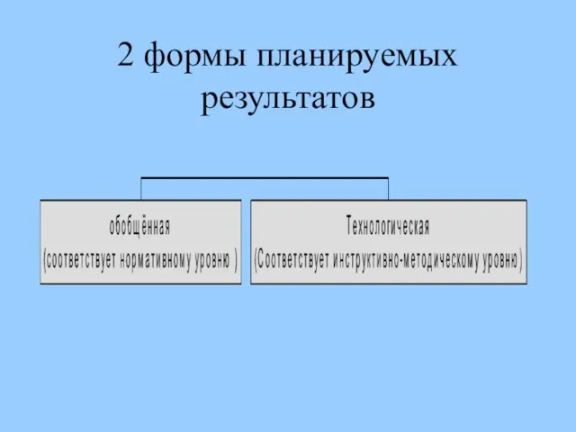 2 формы планируемых результатов