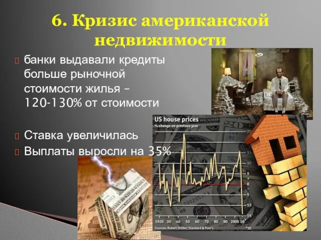 банки выдавали кредиты больше рыночной стоимости жилья – 120-130% от стоимости