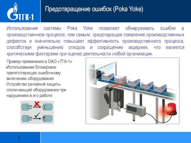 Пример применения в ОАО «ТГК-1» Использование блокировок препятствующих ошибочному включению оборудования