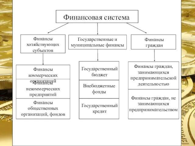 Финансовая система Финансы хозяйствующих субъектов Государственные и муниципальные финансы Финансы граждан