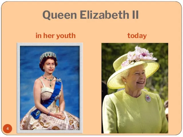 Queen Elizabeth II in her youth today