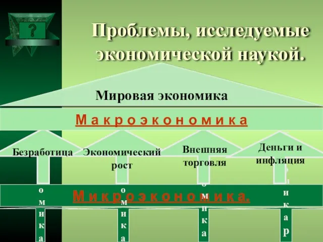 Проблемы, исследуемые экономической наукой. М и к р о э к