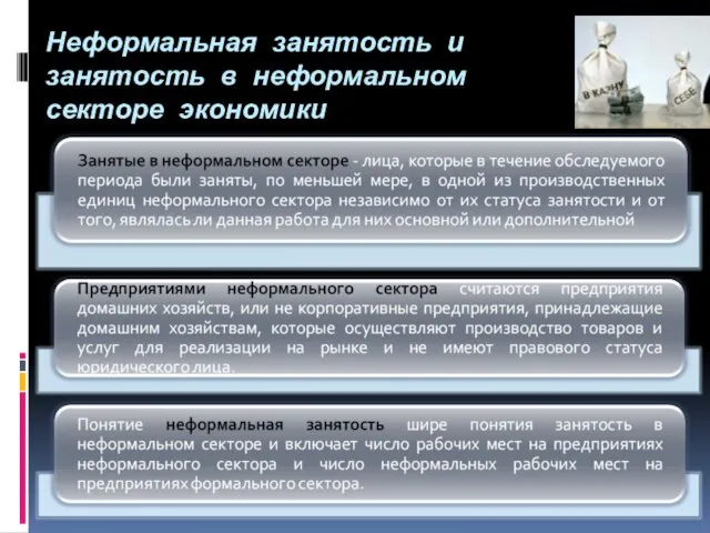 Неформальная занятость и занятость в неформальном секторе экономики