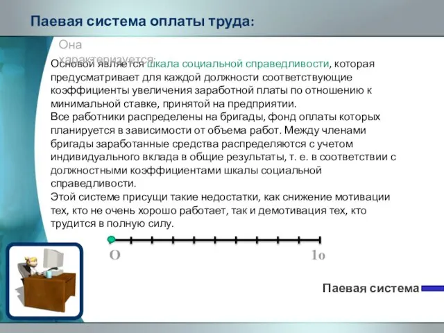 Паевая система оплаты труда: Паевая система Основой является шкала социальной справедливости,