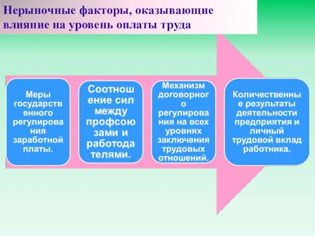 Нерыночные факторы, оказывающие влияние на уровень оплаты труда