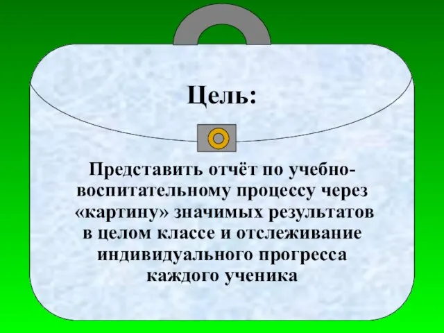 Цель: Представить отчёт по учебно-воспитательному процессу через «картину» значимых результатов в