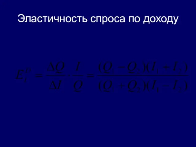 Эластичность спроса по доходу