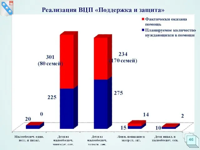 Реализация ВЦП «Поддержка и защита»