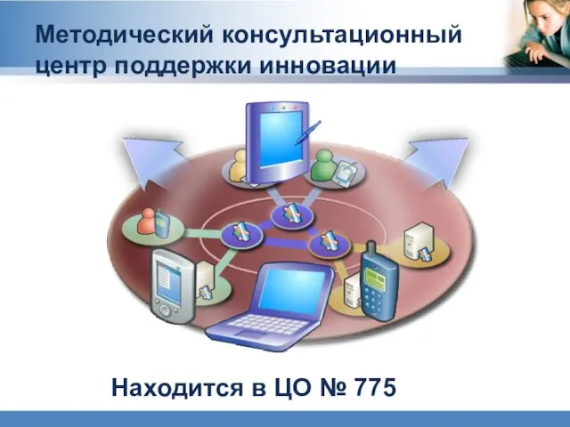 Методический консультационный центр поддержки инновации Находится в ЦО № 775