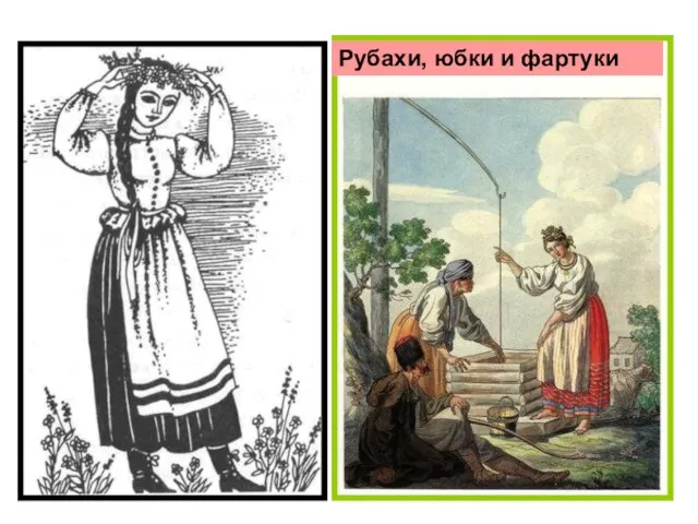 Рубахи, юбки и фартуки