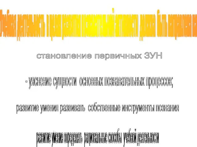 Учебная деятельность в целях развития познавательной активности должна быть направлена на