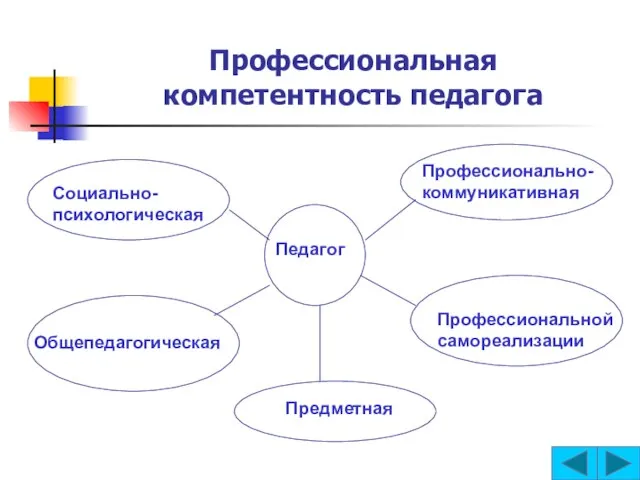 Профессиональная компетентность педагога