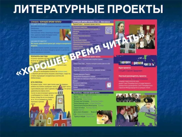 ЛИТЕРАТУРНЫЕ ПРОЕКТЫ «ХОРОШЕЕ ВРЕМЯ ЧИТАТЬ»