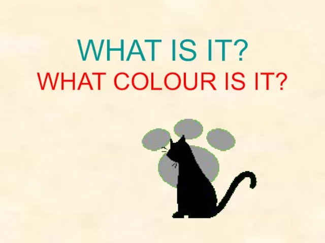 WHAT IS IT? WHAT COLOUR IS IT?