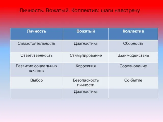 Личность. Вожатый. Коллектив: шаги навстречу