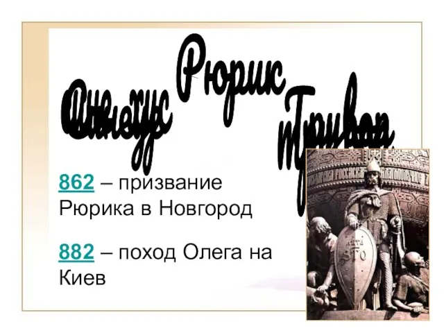 Рюрик Синеус Трувор сине хус тру вор 862 – призвание Рюрика