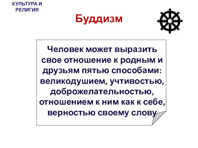 * г.Шарья и Шарьинский район Буддизм КУЛЬТУРА И РЕЛИГИЯ Человек может