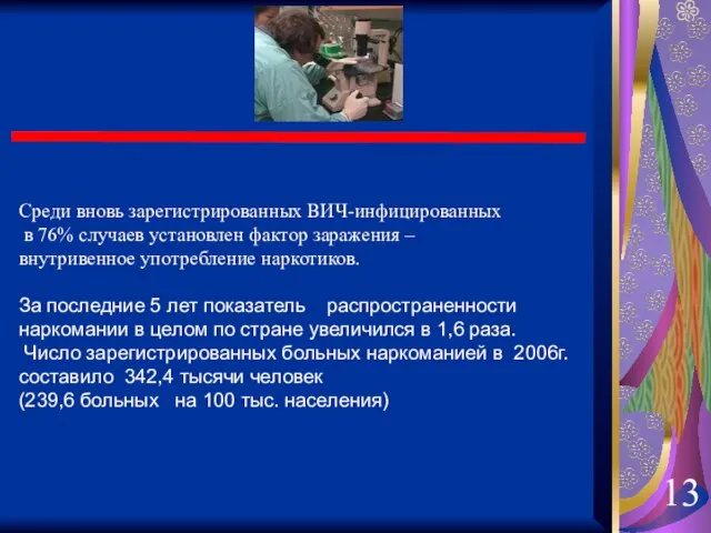 Cреди вновь зарегистрированных ВИЧ-инфицированных в 76% случаев установлен фактор заражения –