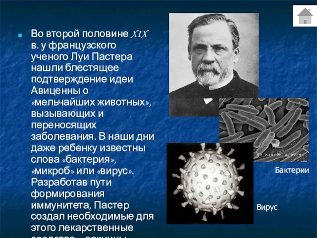 Во второй половине XIX в. у французского ученого Луи Пастера нашли