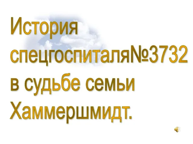 История спецгоспиталя№3732 в судьбе семьи Хаммершмидт.