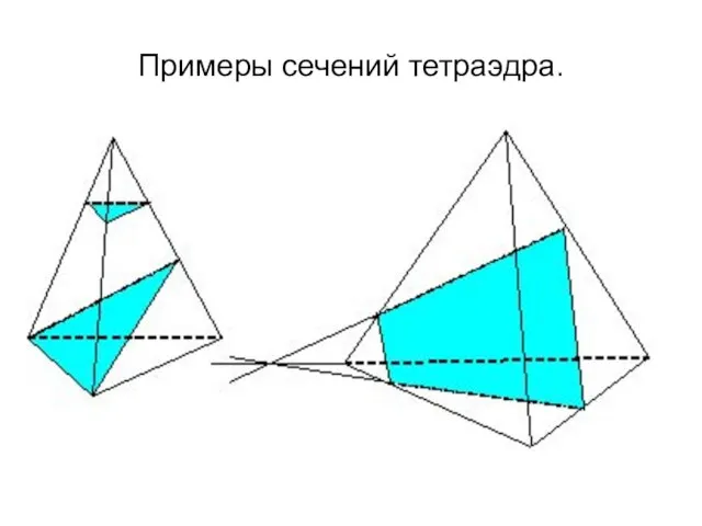 Примеры сечений тетраэдра.