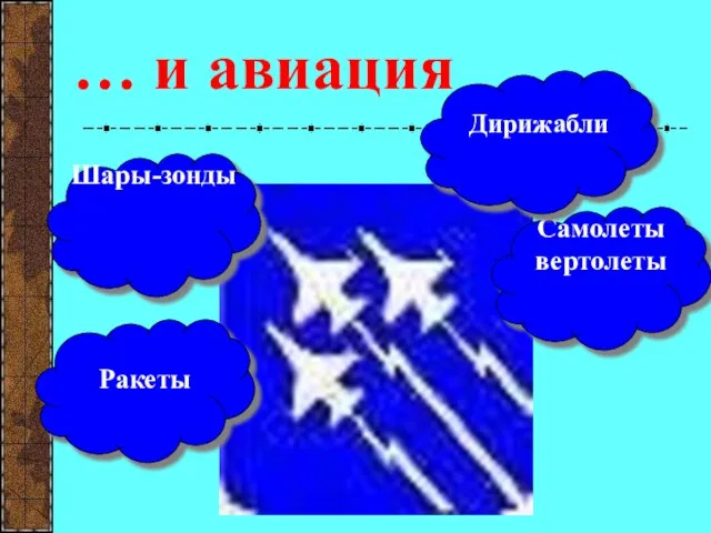 Шары-зонды Самолеты вертолеты Ракеты Дирижабли … и авиация