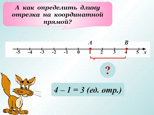 А как определить длину отрезка на координатной прямой? А В ?