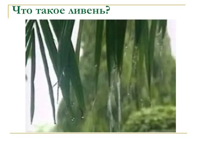 Что такое ливень?