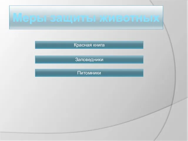 Меры защиты животных Красная книга Заповедники Питомники