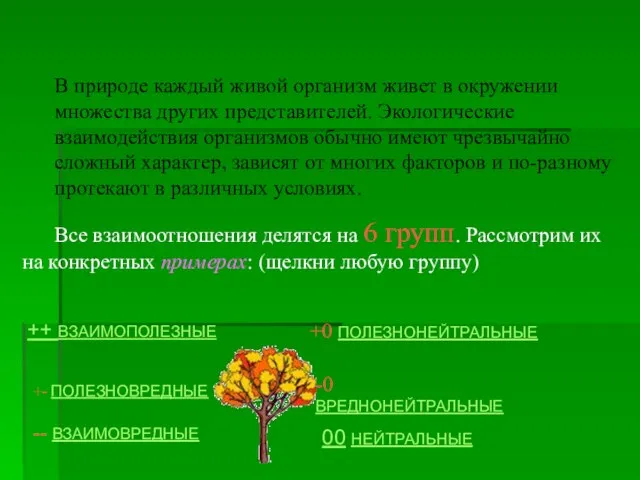 В природе каждый живой организм живет в окружении множества других представителей.