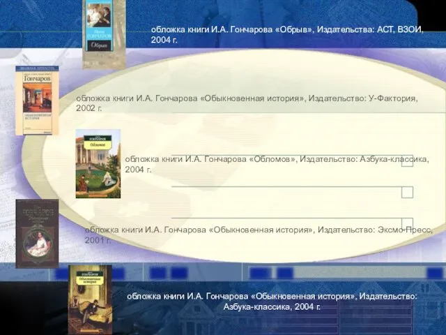 обложка книги И.А. Гончарова «Обрыв», Издательства: АСТ, ВЗОИ, 2004 г. обложка