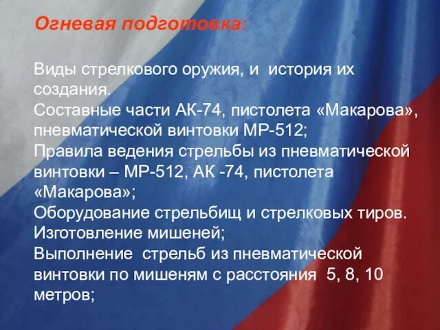 Огневая подготовка: Виды стрелкового оружия, и история их создания. Составные части