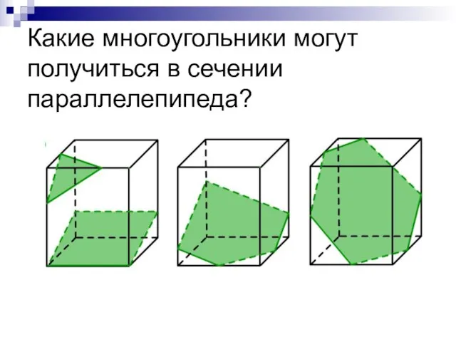 Какие многоугольники могут получиться в сечении параллелепипеда?