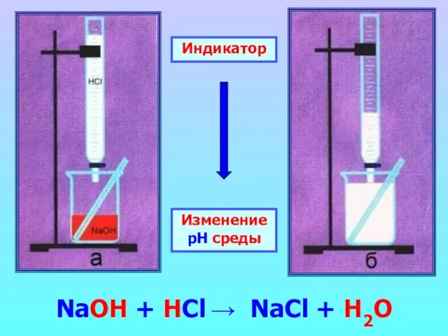 Индикатор Изменение рН среды