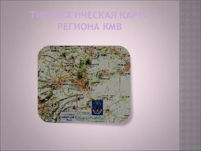 ТИПОЛОГИЧЕСКАЯ КАРТА РЕГИОНА КМВ