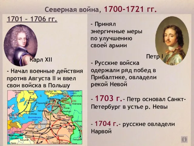 Северная война, 1700-1721 гг. Карл XII - Начал военные действия против