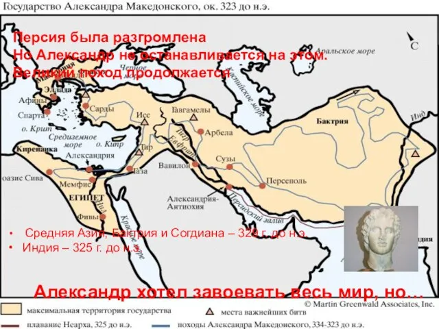 Персия была разгромлена Но Александр не останавливается на этом. Великий поход