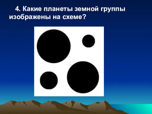 4. Какие планеты земной группы изображены на схеме?