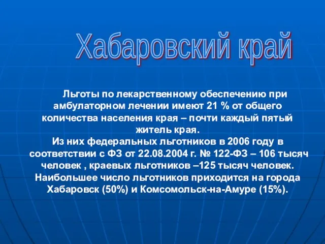 Льготы по лекарственному обеспечению при амбулаторном лечении имеют 21 % от