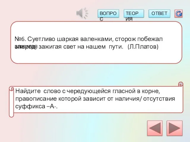 №6. Суетливо шаркая валенками, сторож побежал вперед, зажигая свет на нашем