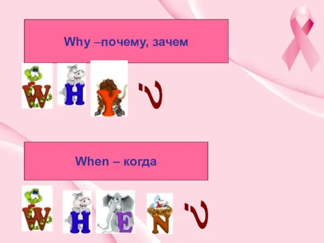 Why –почему, зачем When – когда ? ?