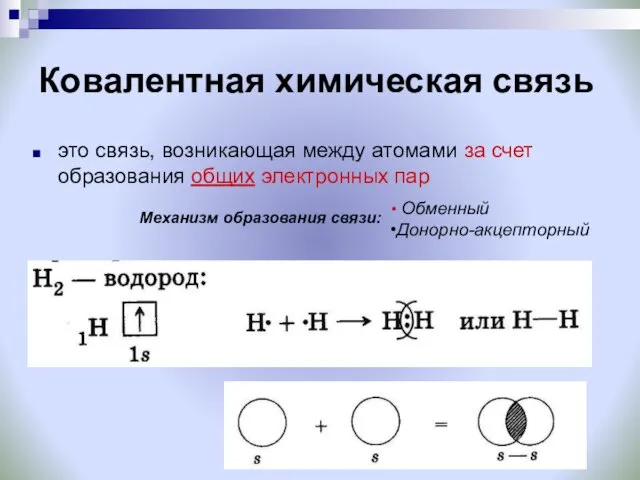 Ковалентная химическая связь это связь, возникающая между атомами за счет образования