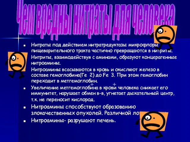 Нитраты под действием нитратредуктазы микрофлоры пищеварительного тракта частично превращаются в нитриты.