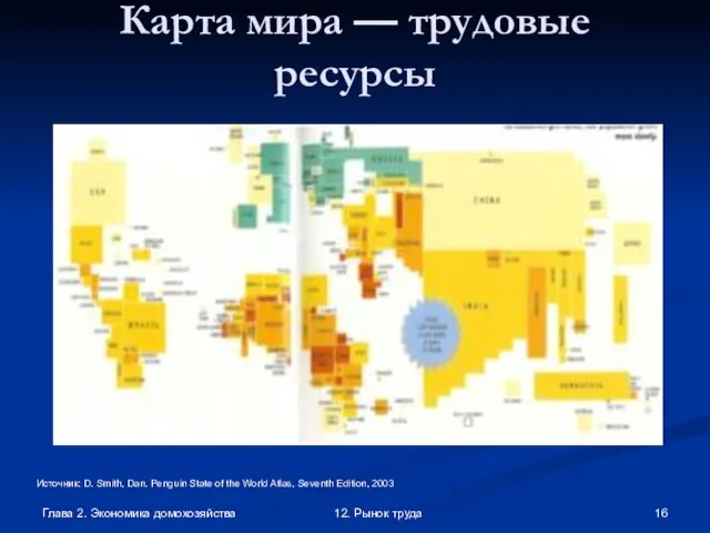 Глава 2. Экономика домохозяйства 12. Рынок труда Карта мира — трудовые