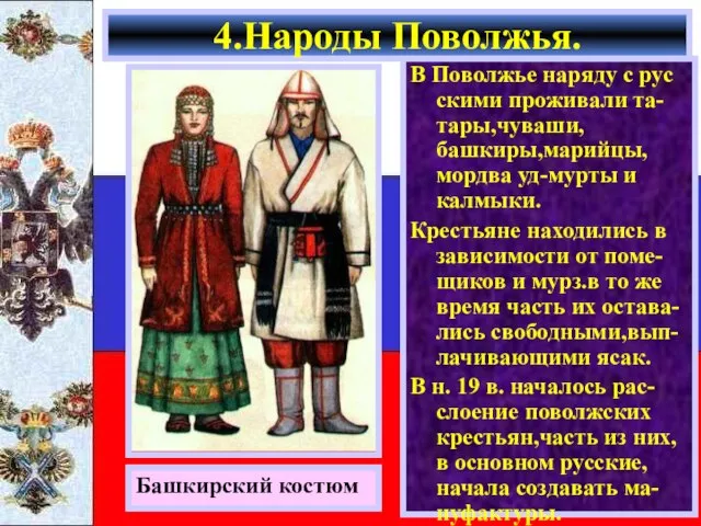 В Поволжье наряду с рус скими проживали та- тары,чуваши,башкиры,марийцы,мордва уд-мурты и