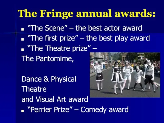 The Fringe annual awards: “The Scene” – the best actor award