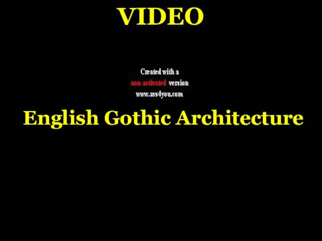 English Gothic Architecture VIDEO