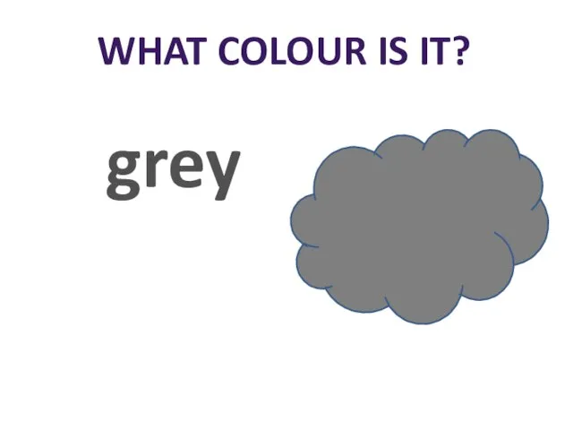 WHAT COLOUR IS IT? grey