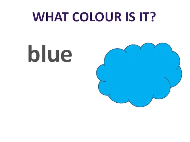 WHAT COLOUR IS IT? blue