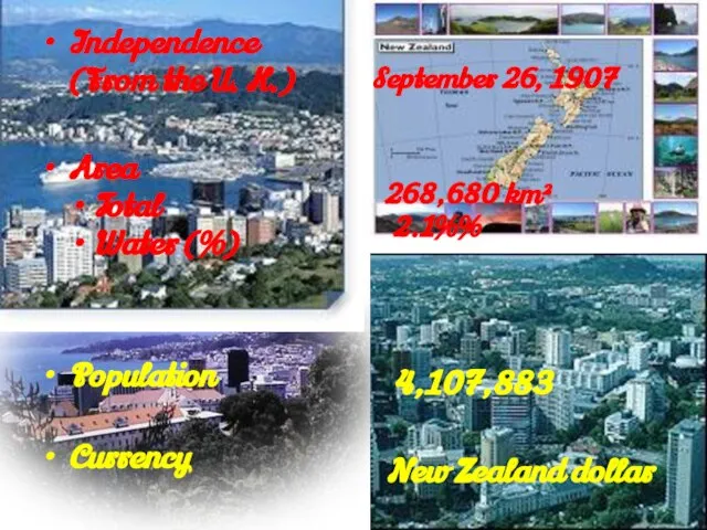 Independence (From the U. K.) Area • Total • Water (%)